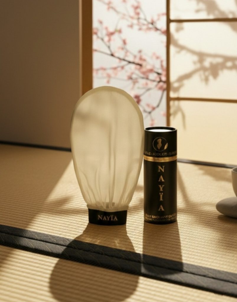 Gant exfoliant corps 100% en soie de mûrier