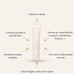Une crème visage hydratante et rééquilibrante pour une peau saine, hydratée, unifiée. Enrichie en prébiotiques naturels, elle est idéale comme crème peau mixte, crème anti rougeur et crème anti bouton.